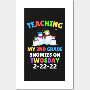 Teaching My 2nd Grade Snowmies on Twosday Posters and Art